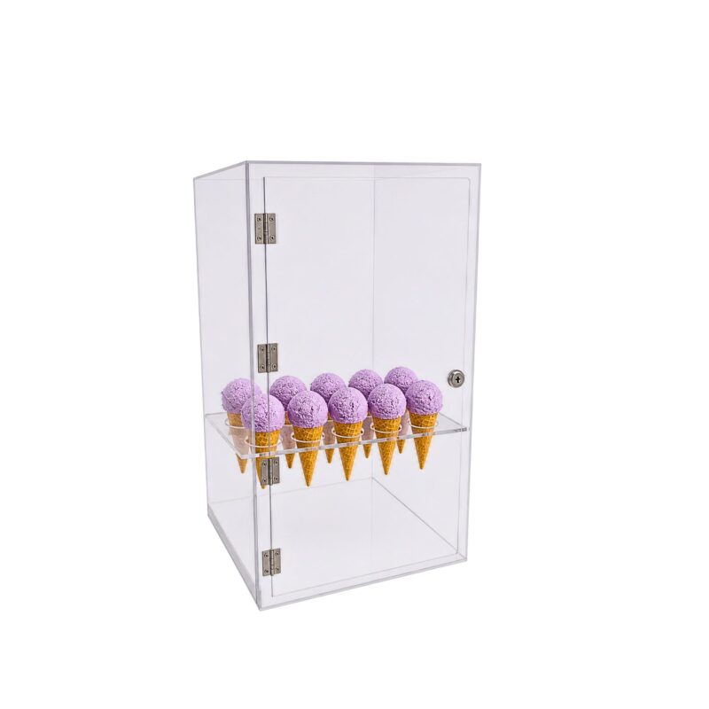 ICE CREAM CONE STORAGE DISPLAY CABINET OPEN BOX 3x3 : 9 HOLE Holds over 100 Ice cream Cones