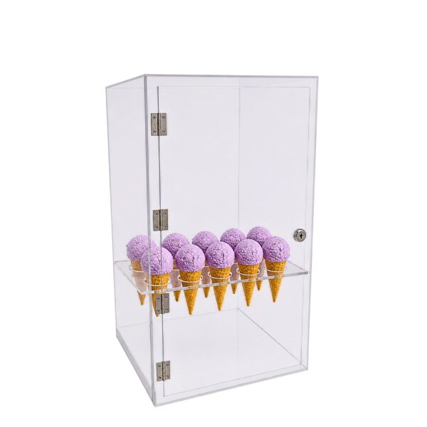 ICE CREAM CONE STORAGE DISPLAY CABINET OPEN BOX 5x5 : 25 HOLE Holds over 500 Ice cream Cones