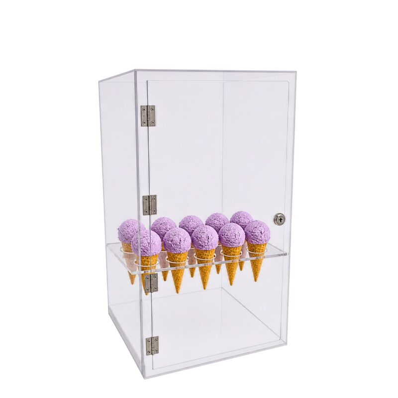 ICE CREAM CONE STORAGE DISPLAY CABINET OPEN BOX 5x5 : 25 HOLE Holds over 500 Ice cream Cones