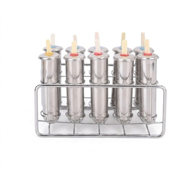 SET OF 10 STAINLESS STEEL ICE LOLLY MOLD POPSICLE | MOULD