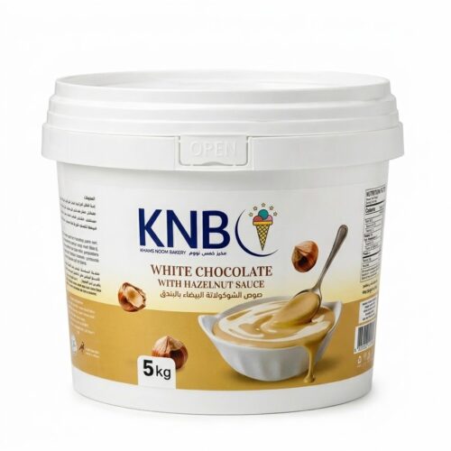 WHITE CHOCOLATE WITH HAZELNUT SAUCE