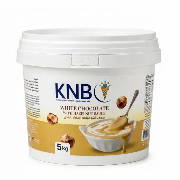 WHITE CHOCOLATE WITH HAZELNUT SAUCE